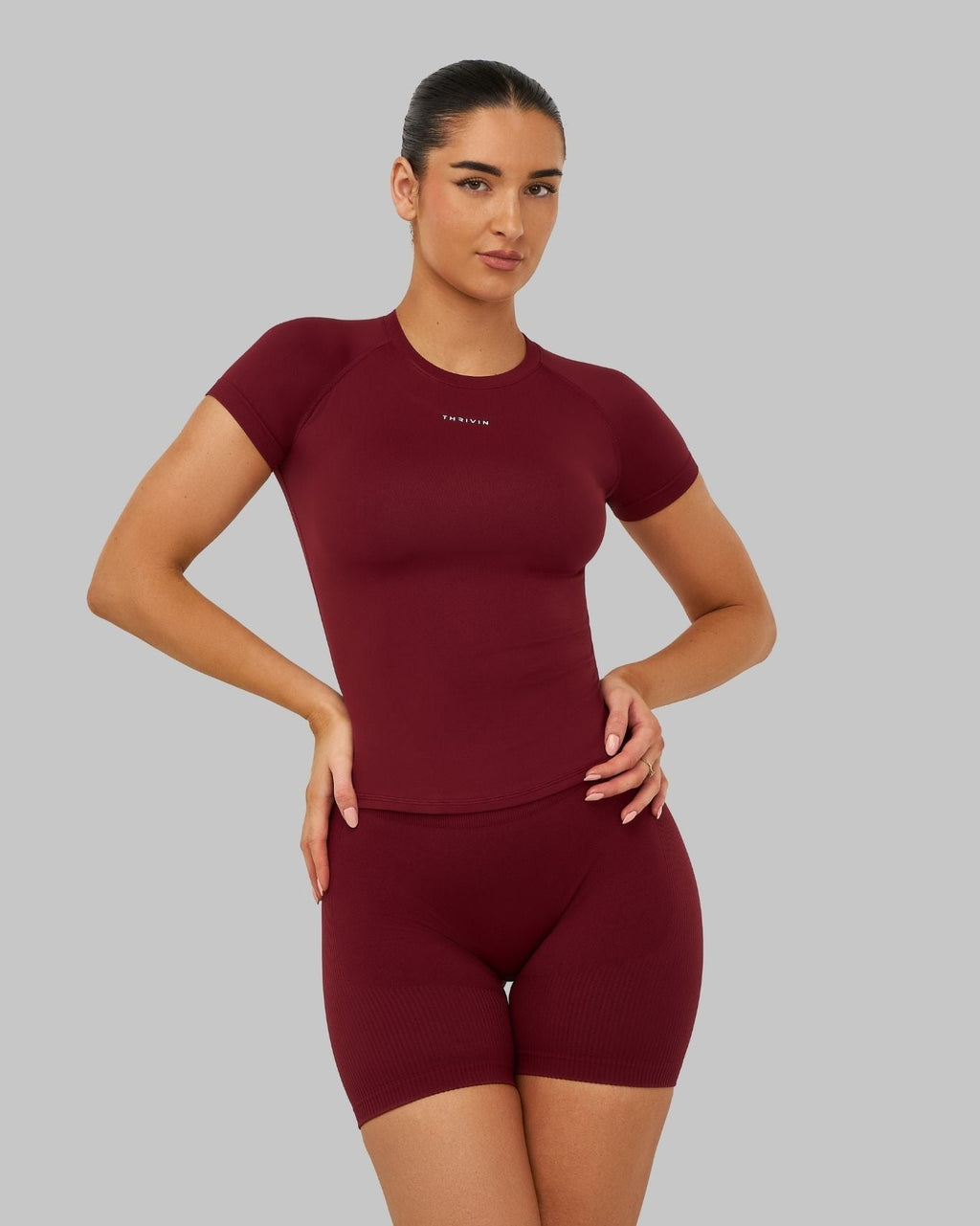 RiseFit Compression T-Shirt Fine Wine
