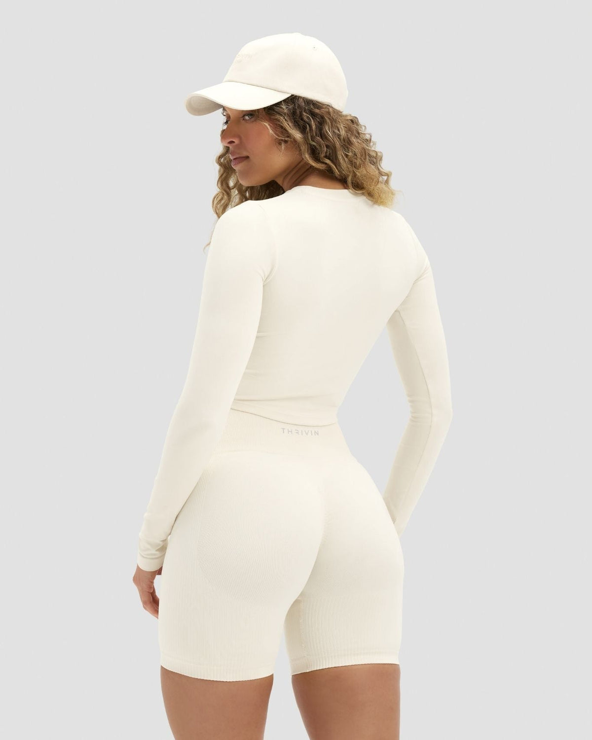 Elevate™ Sculpting High Waist Scrunch Shorts | Cream