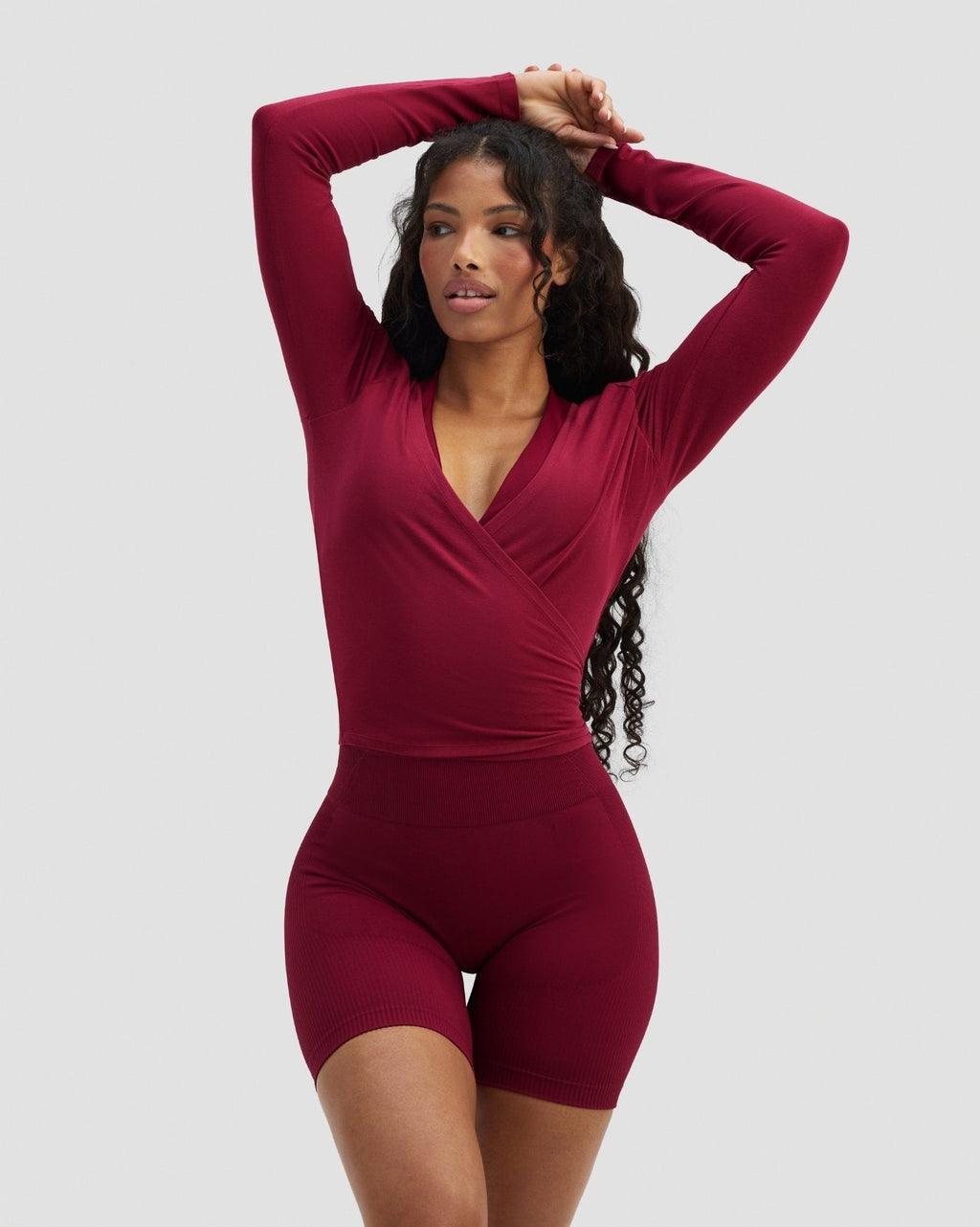 The Essential Collection Wrap Top | Raspberry