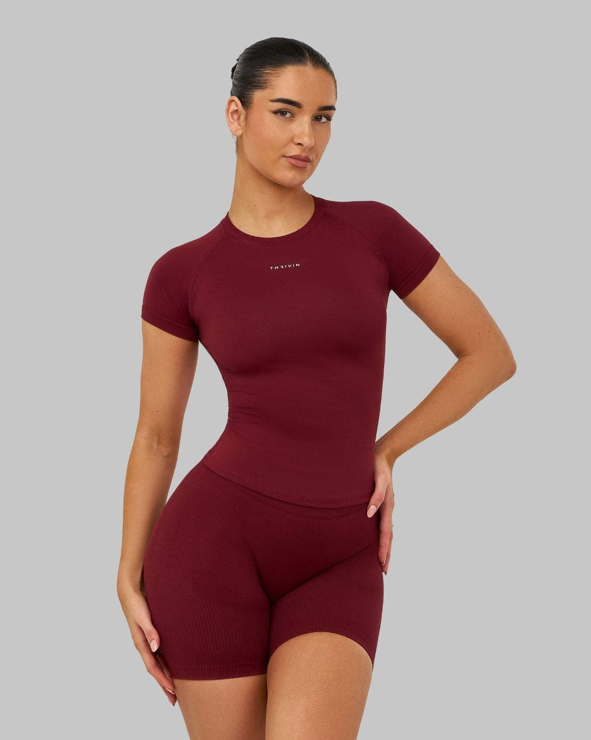 RiseFit Compression T-Shirt Fine Wine