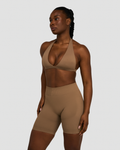 Elevate™ Sculpting Seamless V-Neck Halter Bra | Toffee