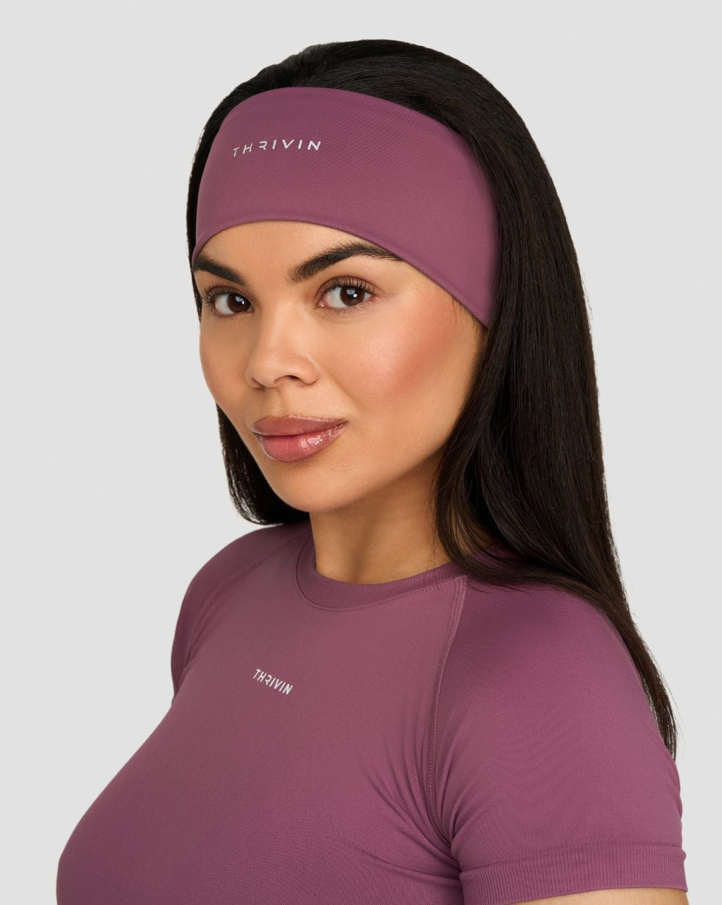 The Essential Collection Chrome Logo Headband Orchid Mauve