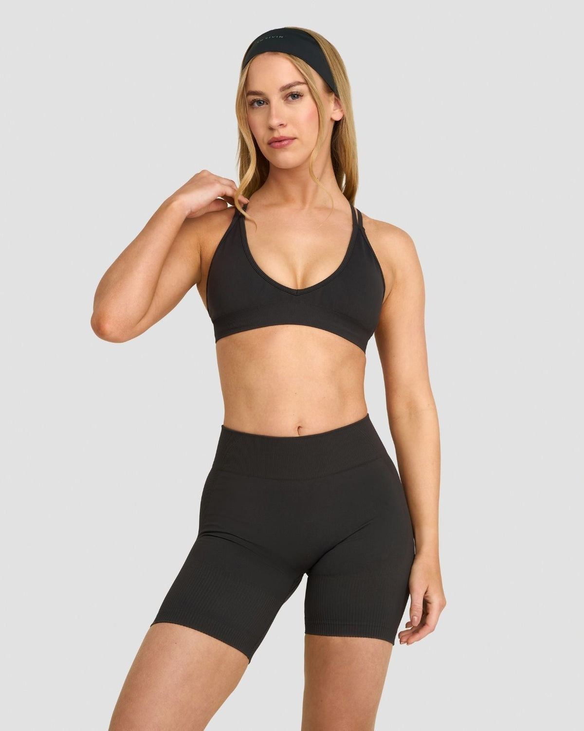 RiseFit Sculpting Seamless High Apex Bra Charcoal Grey