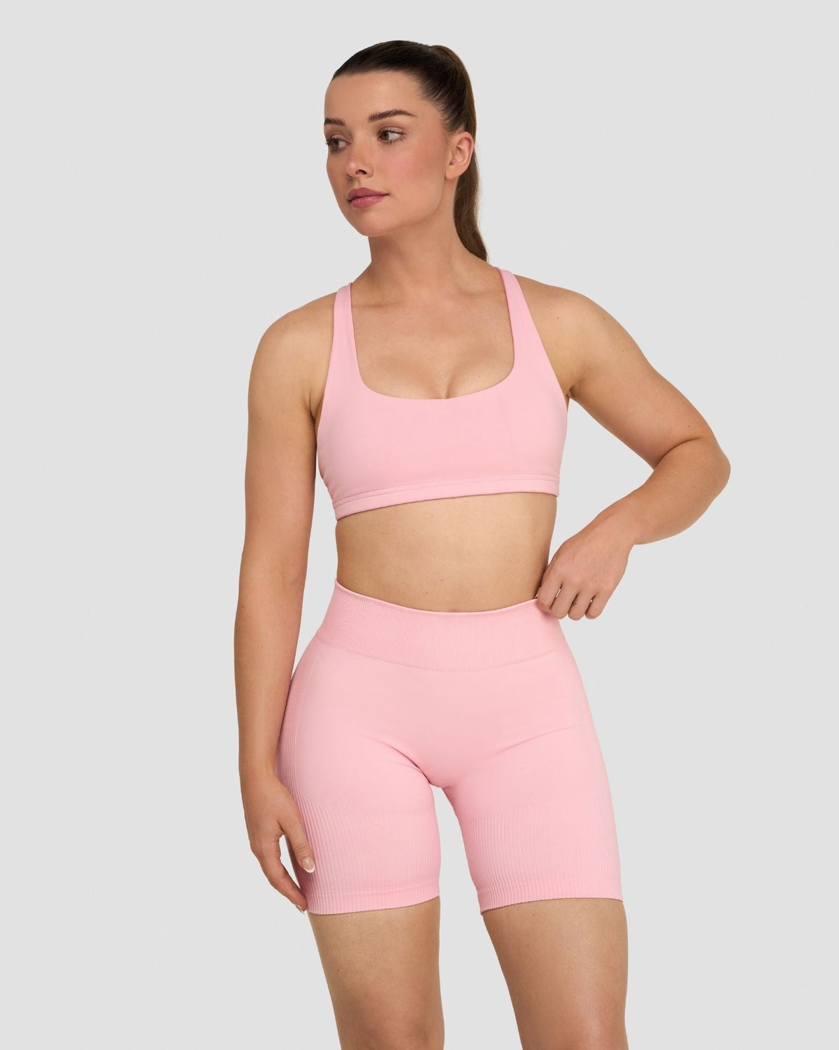 RiseFit Sculpting Medium Impact Multiway Bra Cotton Pink