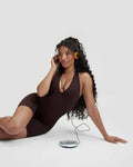 RiseFit Sculpting Halterneck All In One Coffee