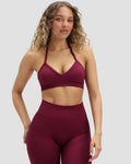 Elevate™ Sculpting Seamless Adjustable Halter Bra | Cherry Berry