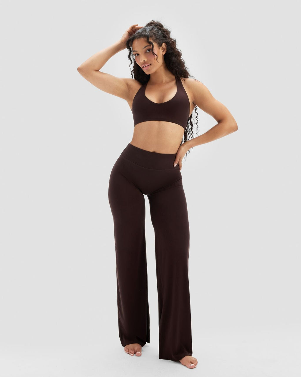 Essence Wide Leg Pants | Coffee