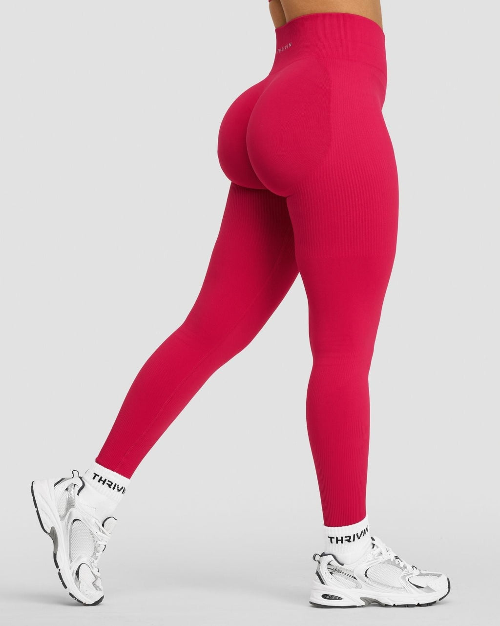 RiseFit Sculpting High Waist Scrunch Leggings Strawberry