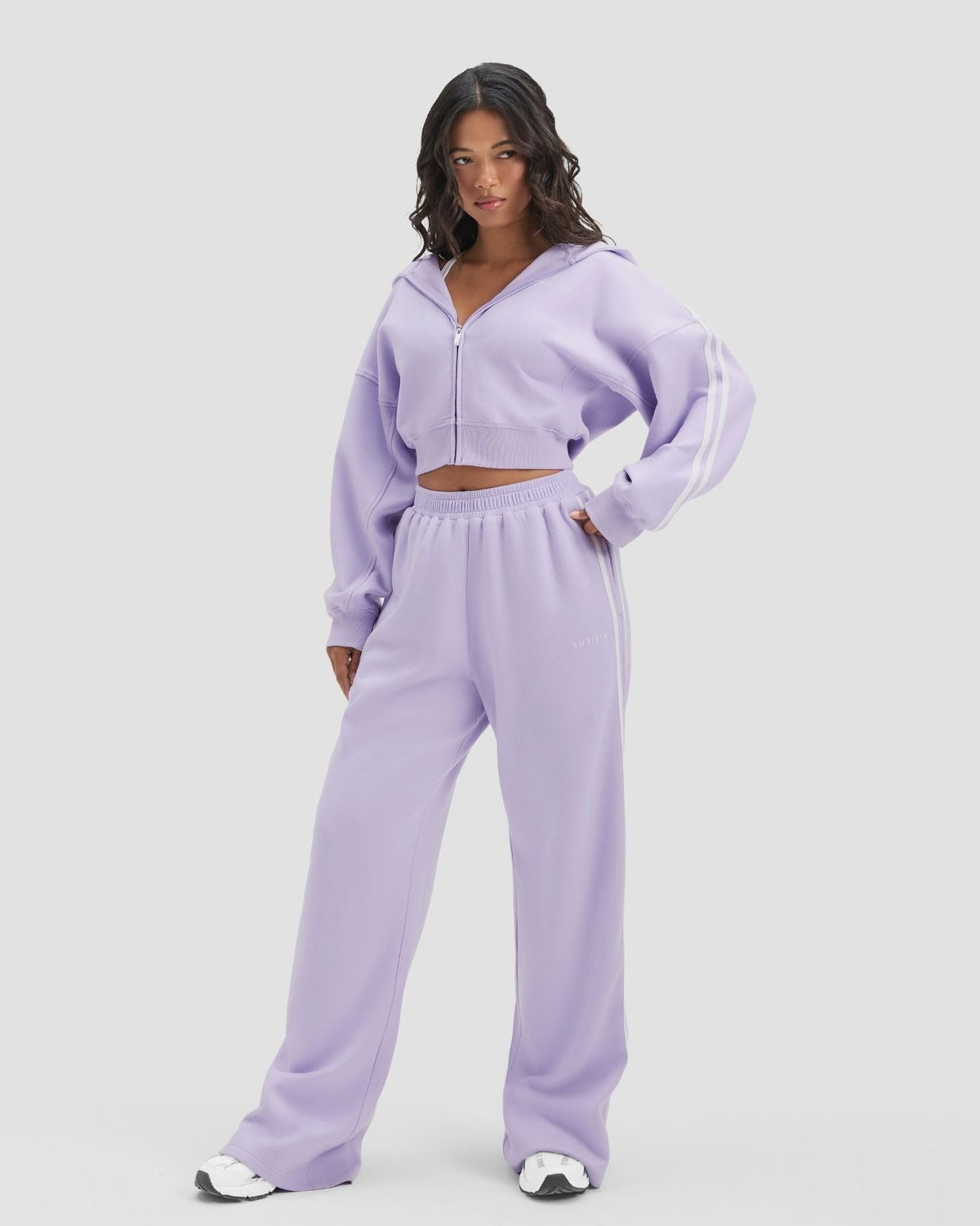Essential Jersey Stripe Joggers Lilac