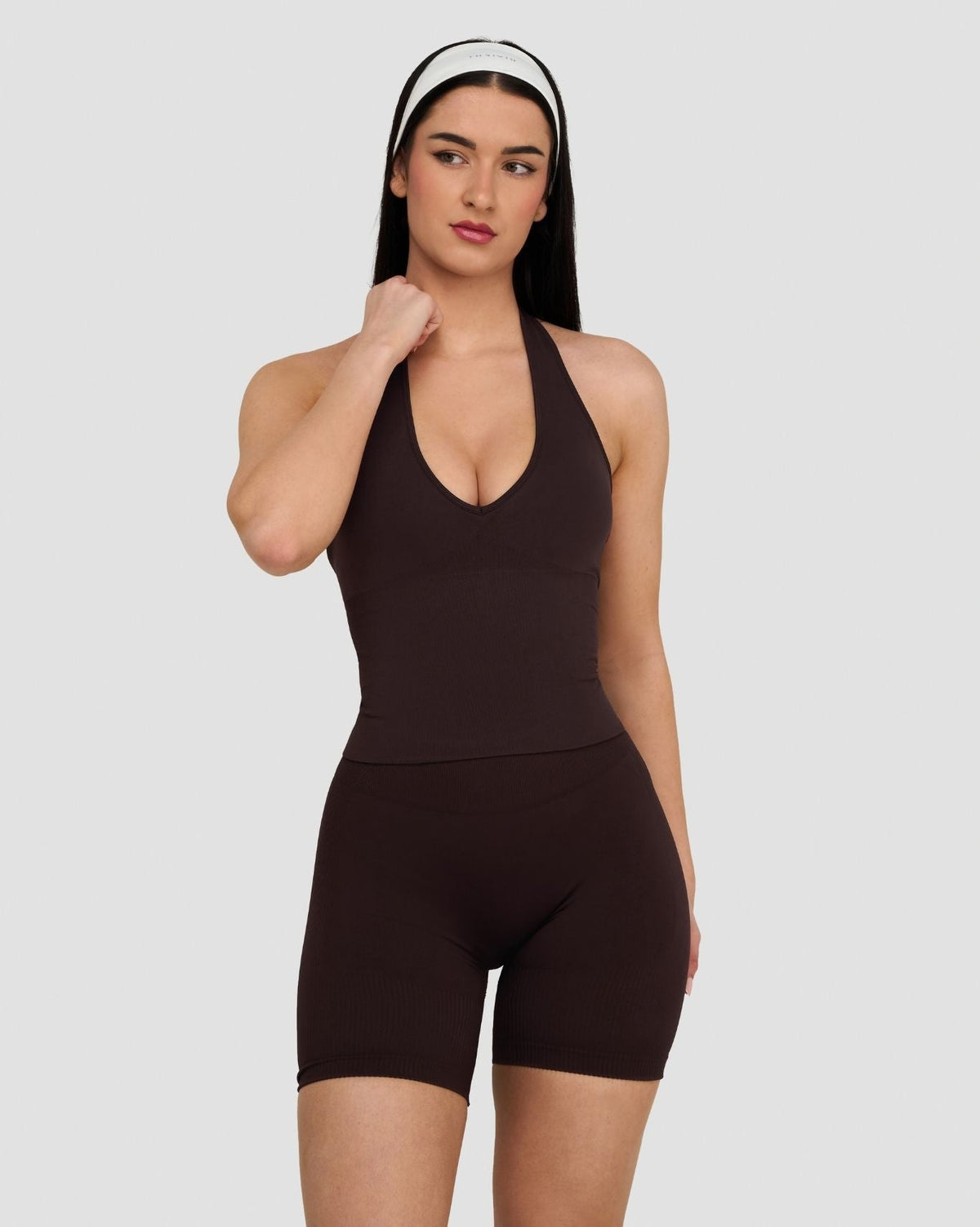 RiseFit Sculpting Seamless Halterneck Top Coffee