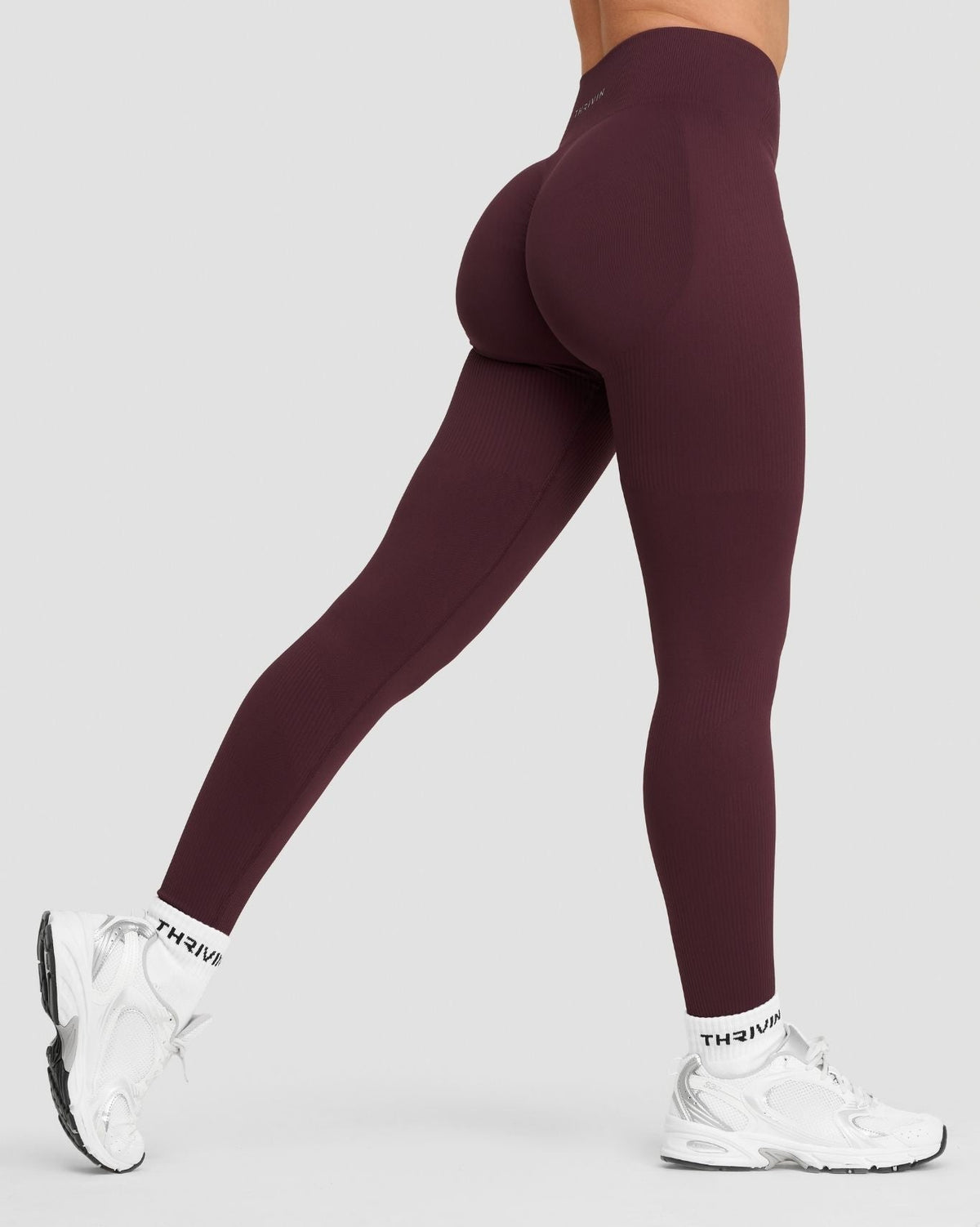 RiseFit Sculpting High Waist Scrunch Leggings Dark Mauve