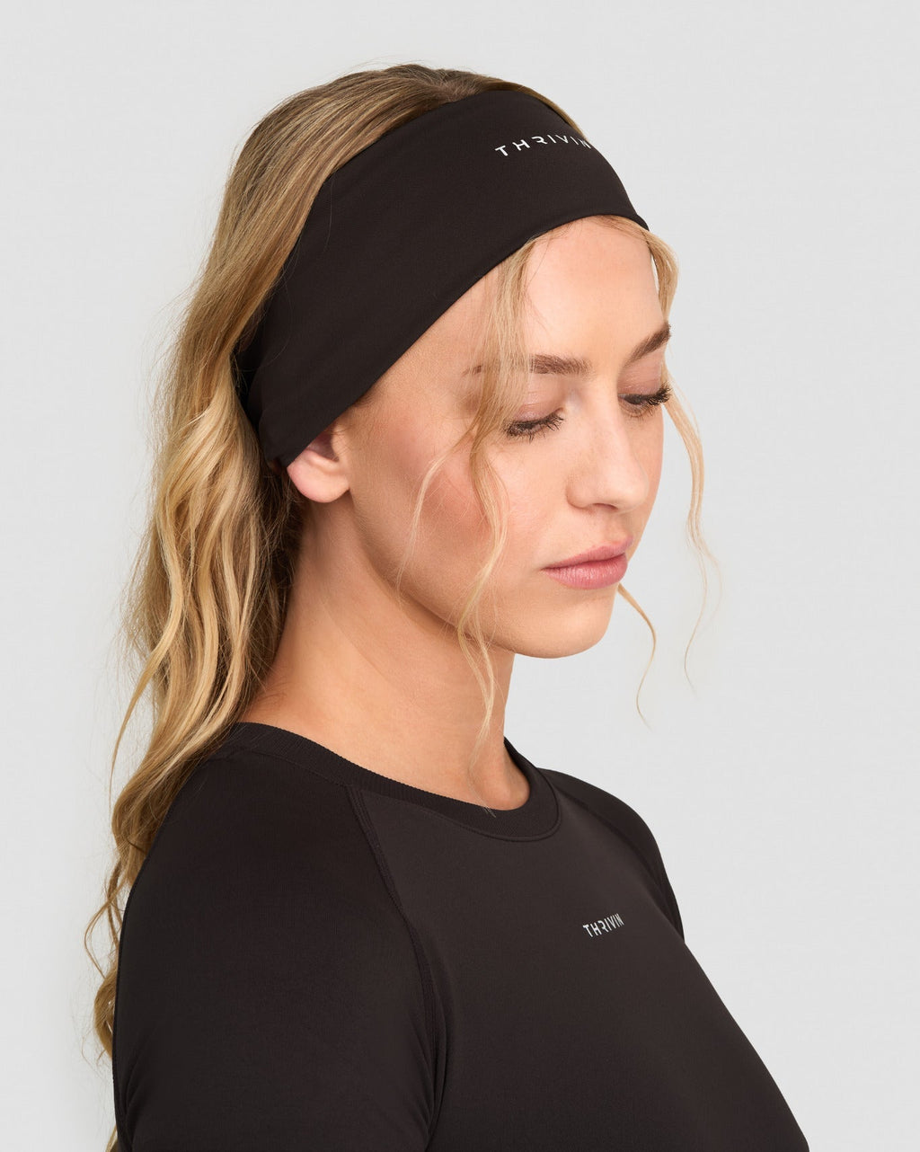 The Essential Collection Chrome Logo Headband Coffee