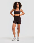 Elevate™ Sculpting Mid Waist Scrunch Shorts | Coffee