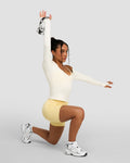 Elevate™ Sculpting Seamless V-Neck Top | Cream