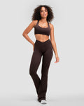 Elevate™ Sculpting Mid V-Waist Flare Leggings | Coffee