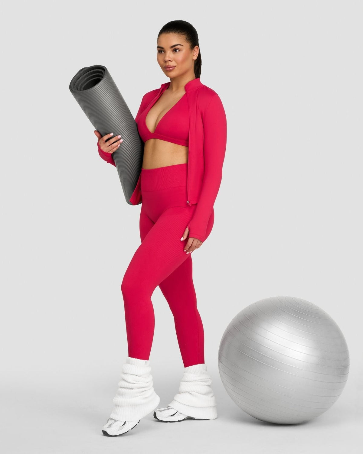 RiseFit Compression Long Sleeve Jacket Strawberry