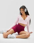 The Essential Collection Sheer Crop Wrap | Cherry Blossom