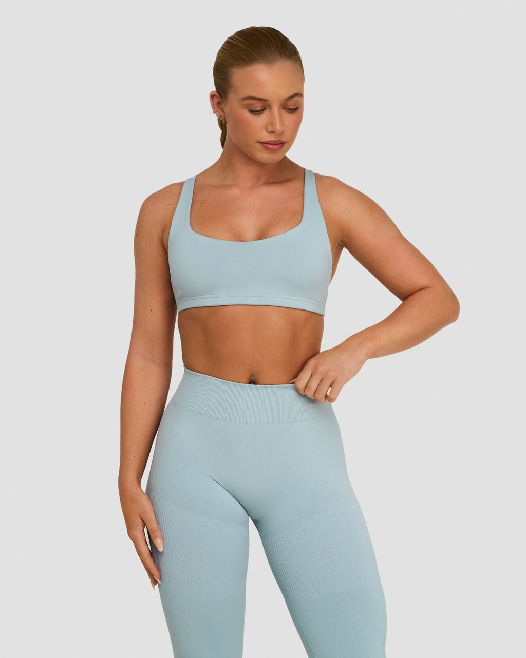 RiseFit Sculpting Medium Impact Multiway Bra Blue Haze