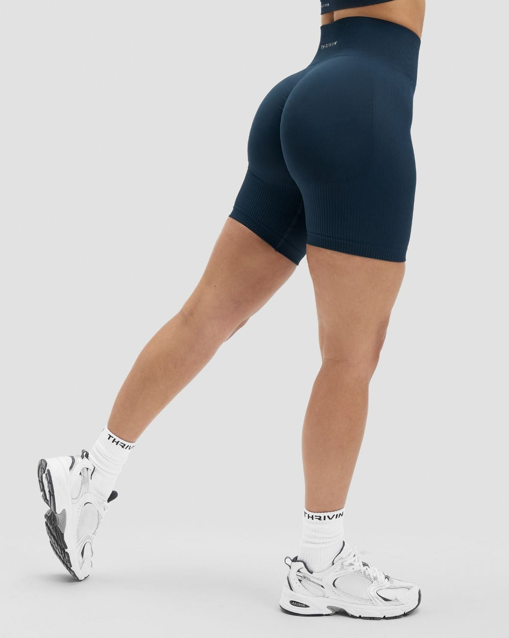 RiseFit Sculpting High Waist Scrunch Shorts Midnight Navy