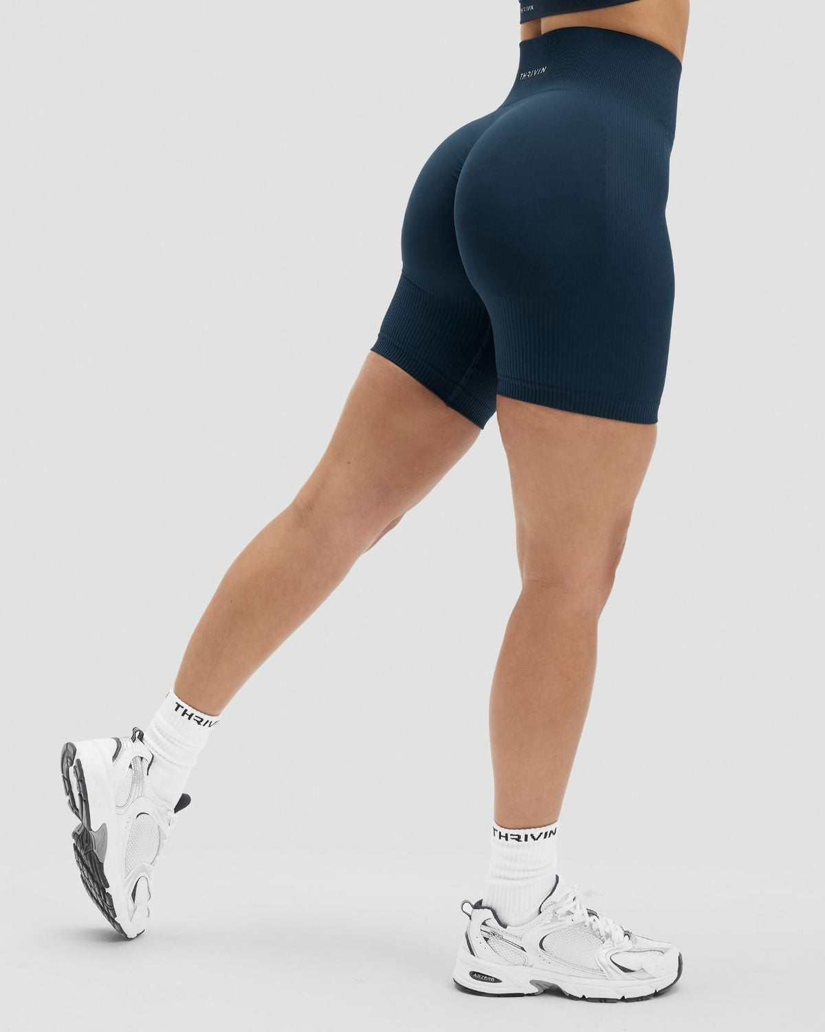 RiseFit Sculpting High Waist Scrunch Shorts Midnight Navy