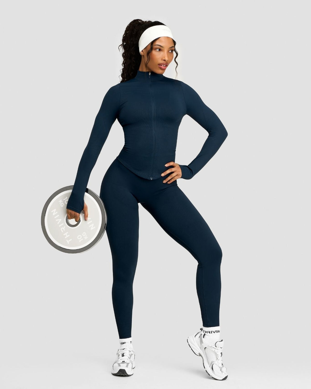 Elevate™ Compression Long Sleeve Jacket | Midnight Navy