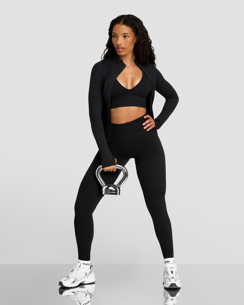 RiseFit Compression Long Sleeve Jacket Night Black