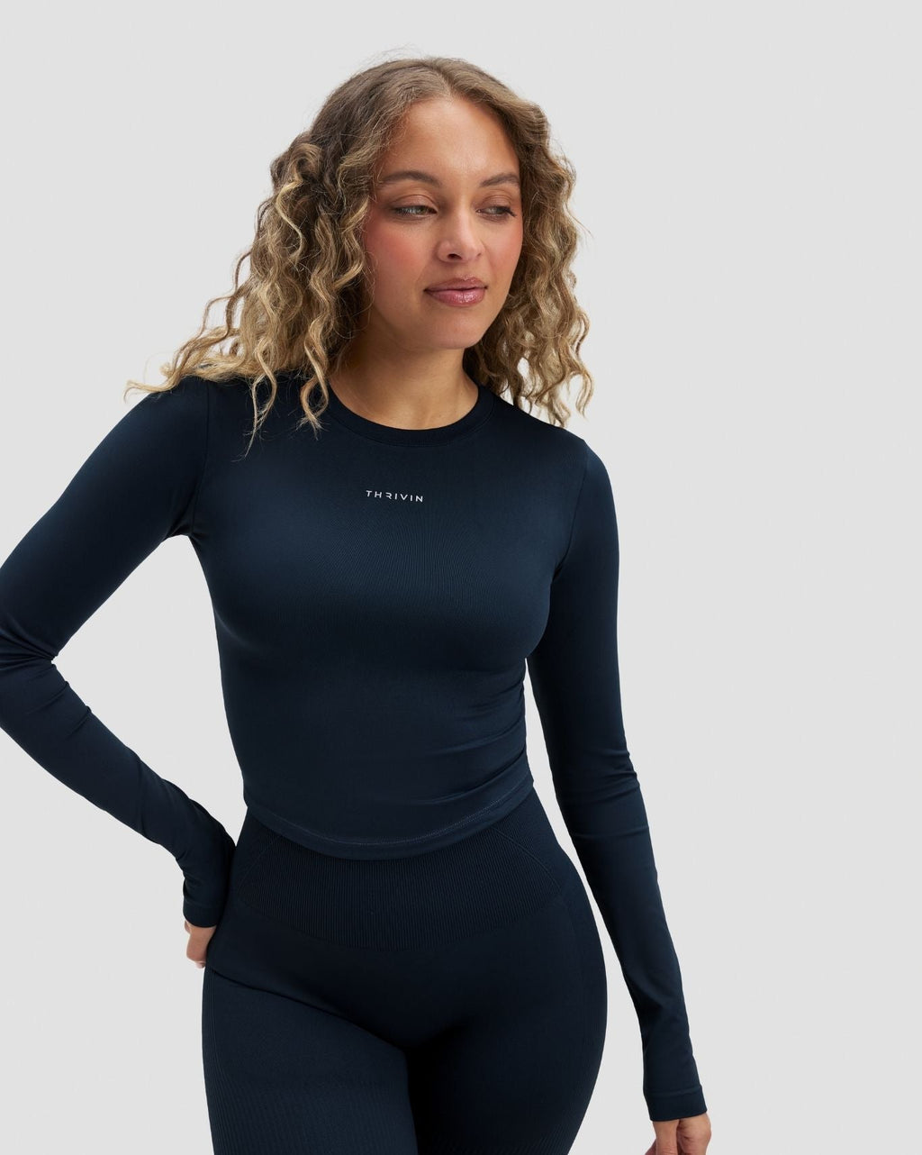 Elevate™ Compression Long Sleeve Top | Midnight Navy
