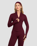 Elevate™ Compression Long Sleeve Jacket | Merlot
