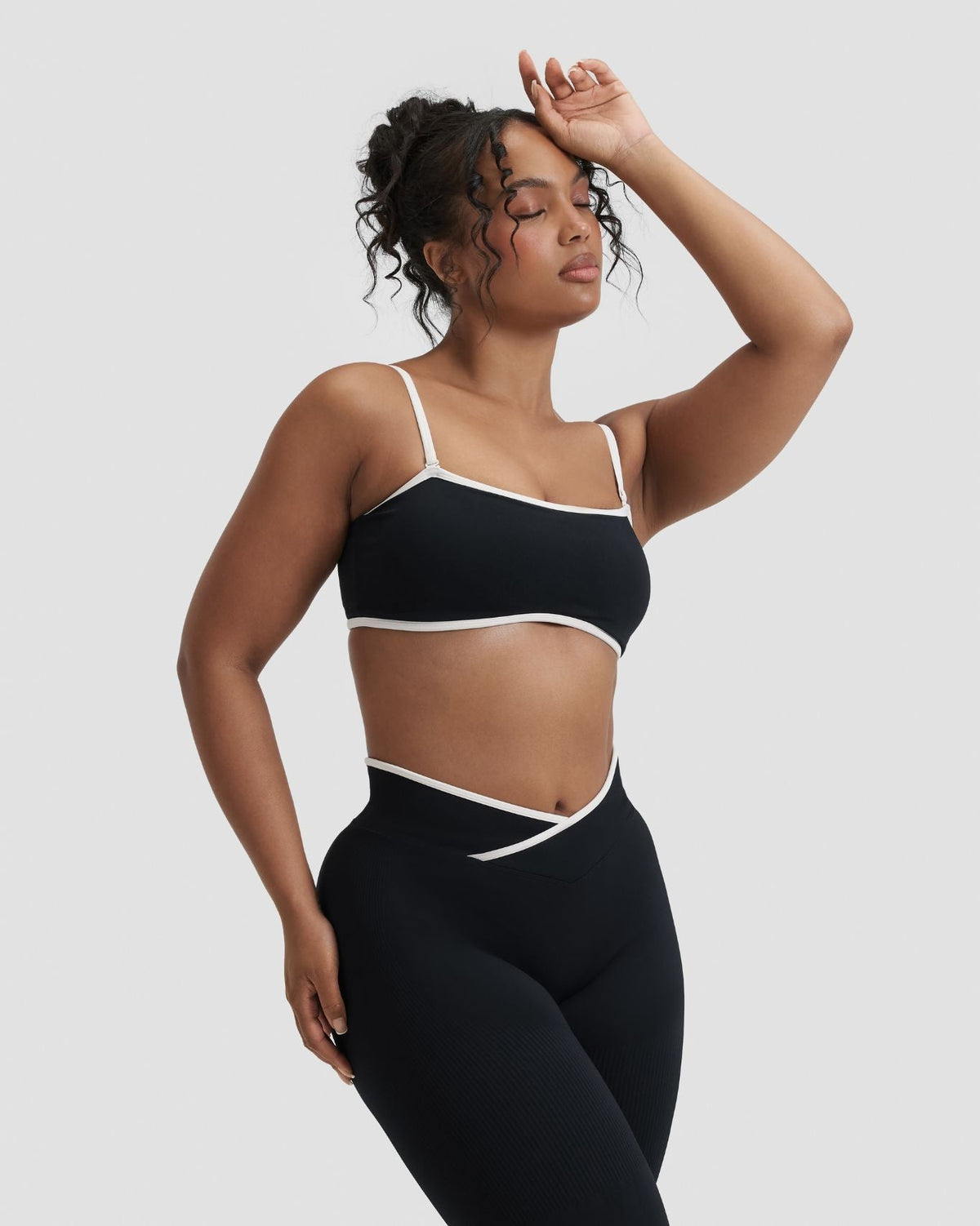 RiseFit Outline Bandeau Bra Night Black