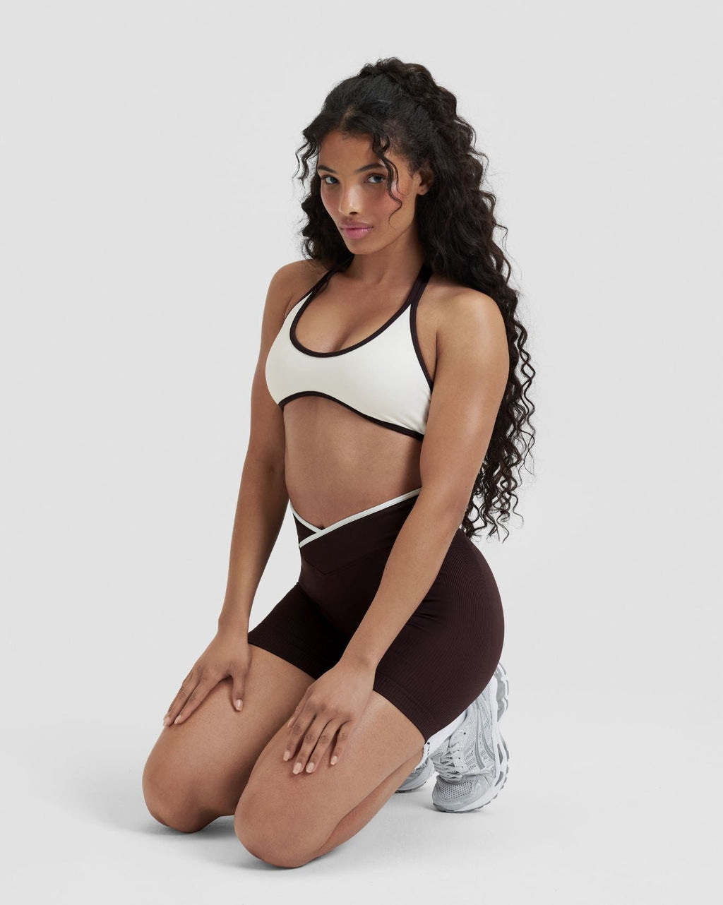 RiseFit Outline Halterneck Bra Cream
