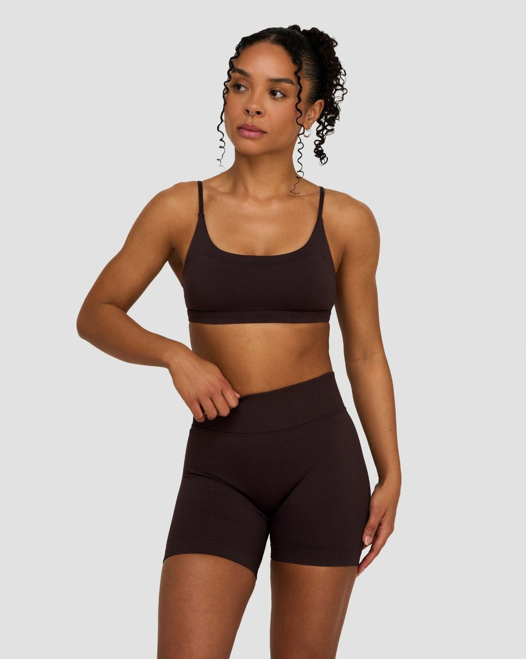 RiseFit Sculpting Seamless Scoop Neck Bra Coffee