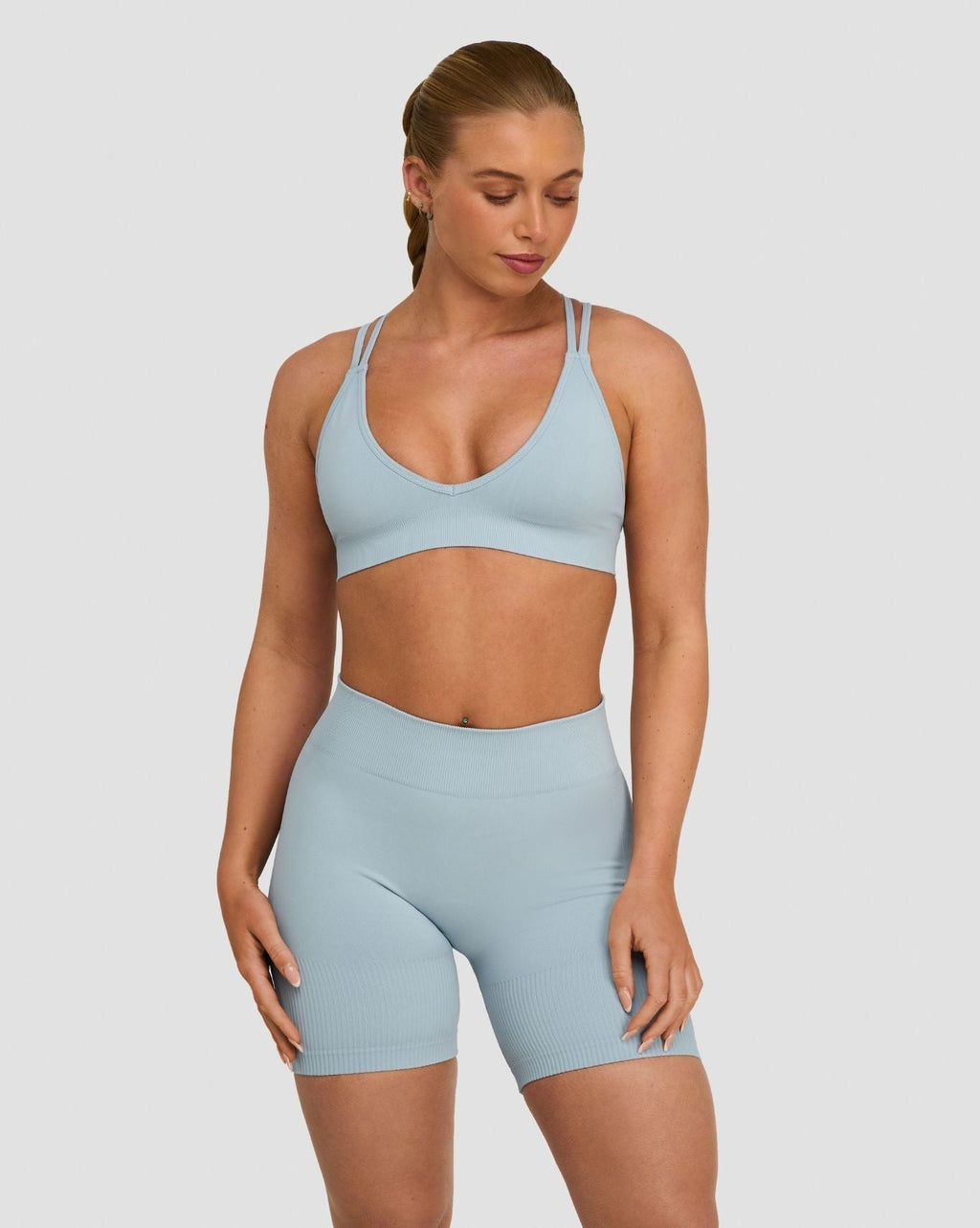 RiseFit Sculpting Seamless High Apex Bra Blue Haze