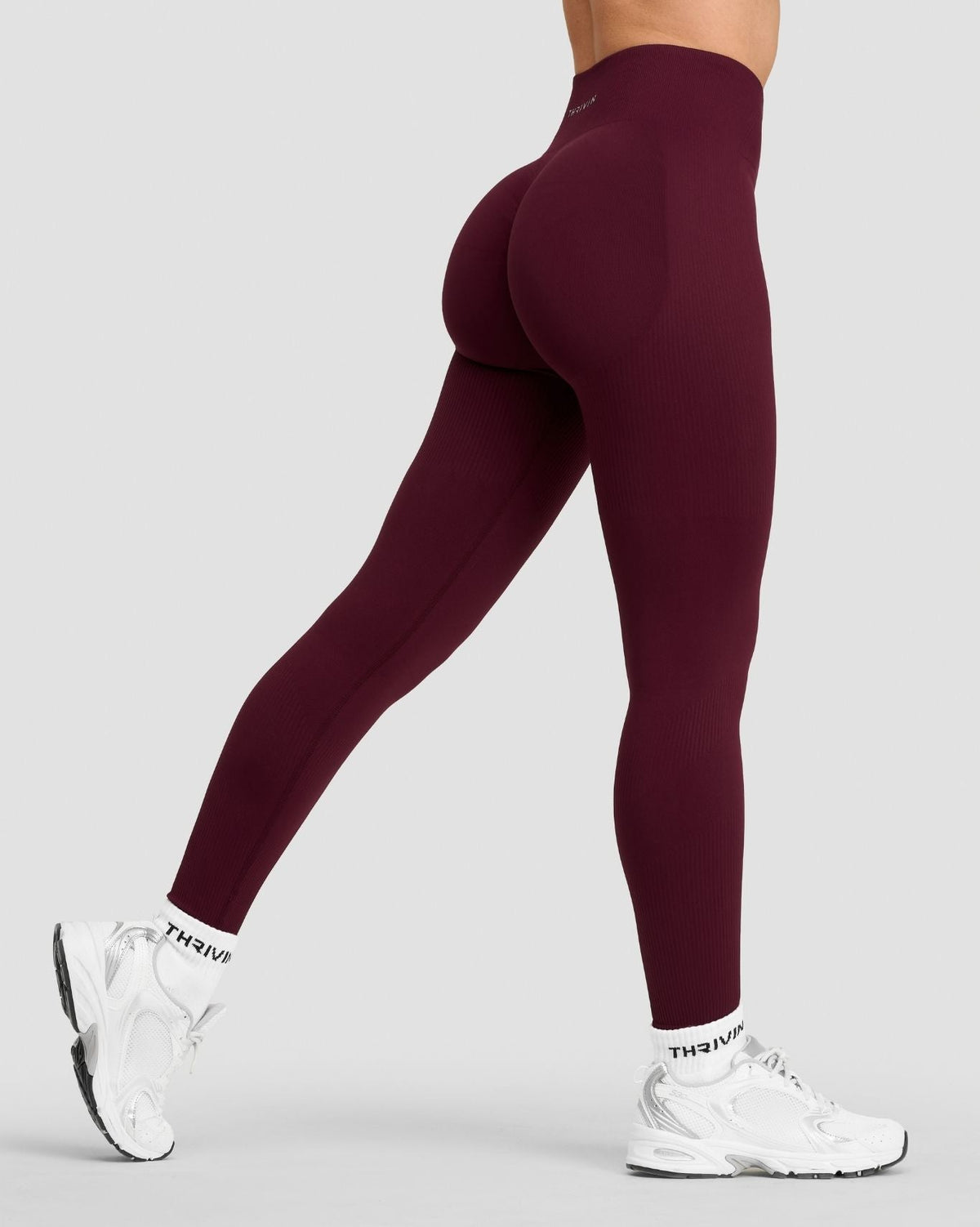 RiseFit Sculpting High Waist Scrunch Leggings Merlot