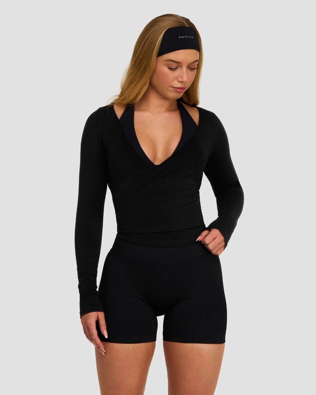 The Essential Collection Wrap Top Night Black