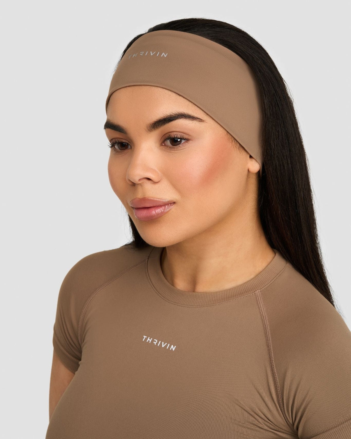The Essential Collection Chrome Logo Headband Toffee