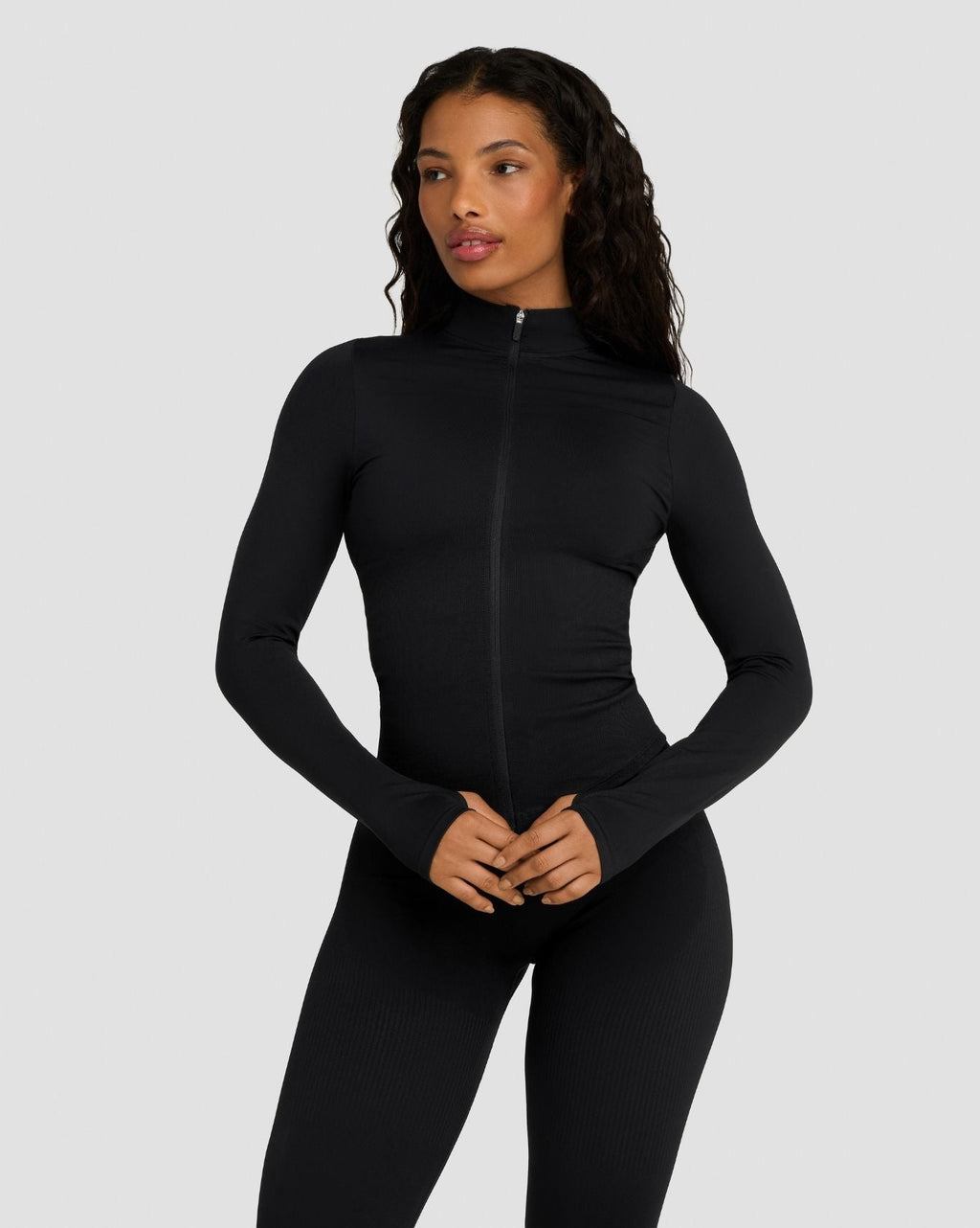 Elevate™ Compression Long Sleeve Jacket | Night Black