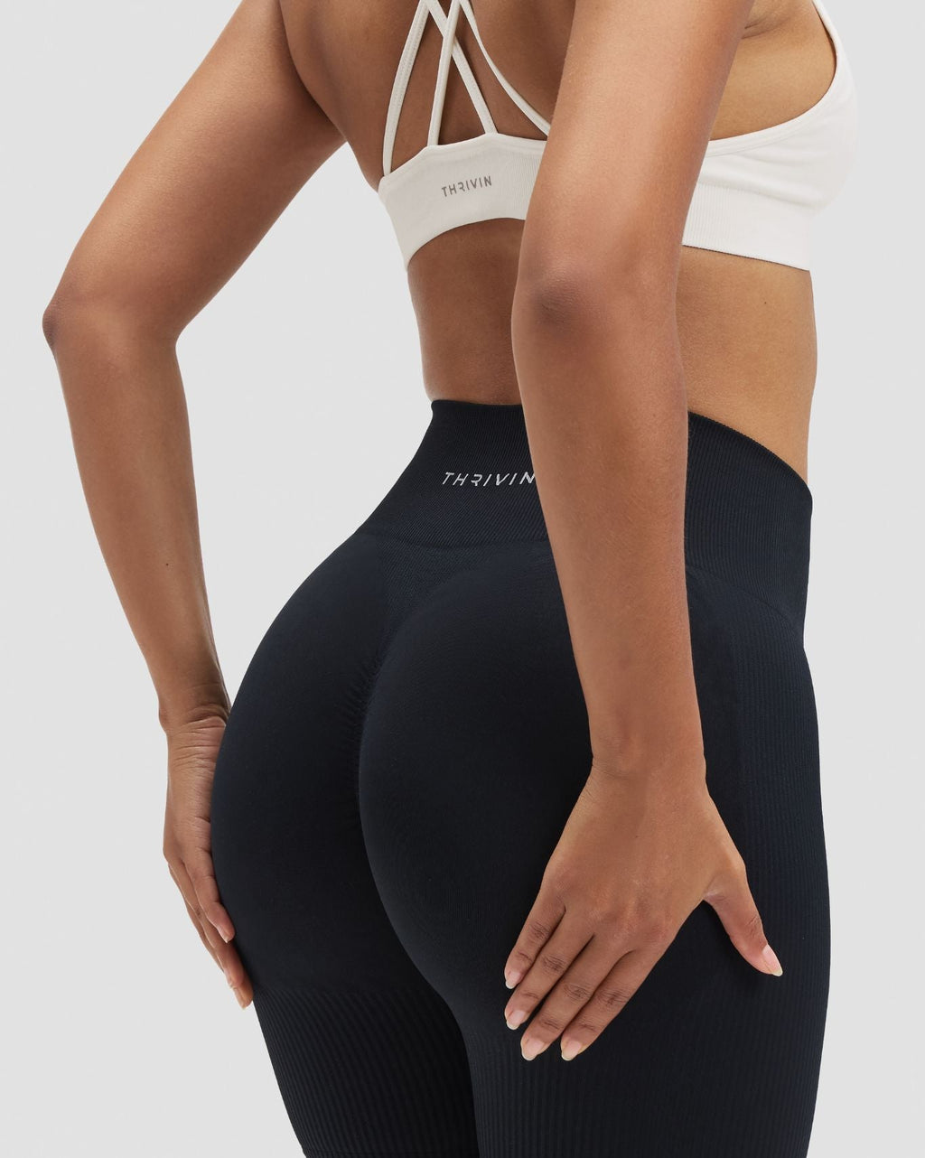 RiseFit Sculpting High Waist Scrunch Shorts Night Black
