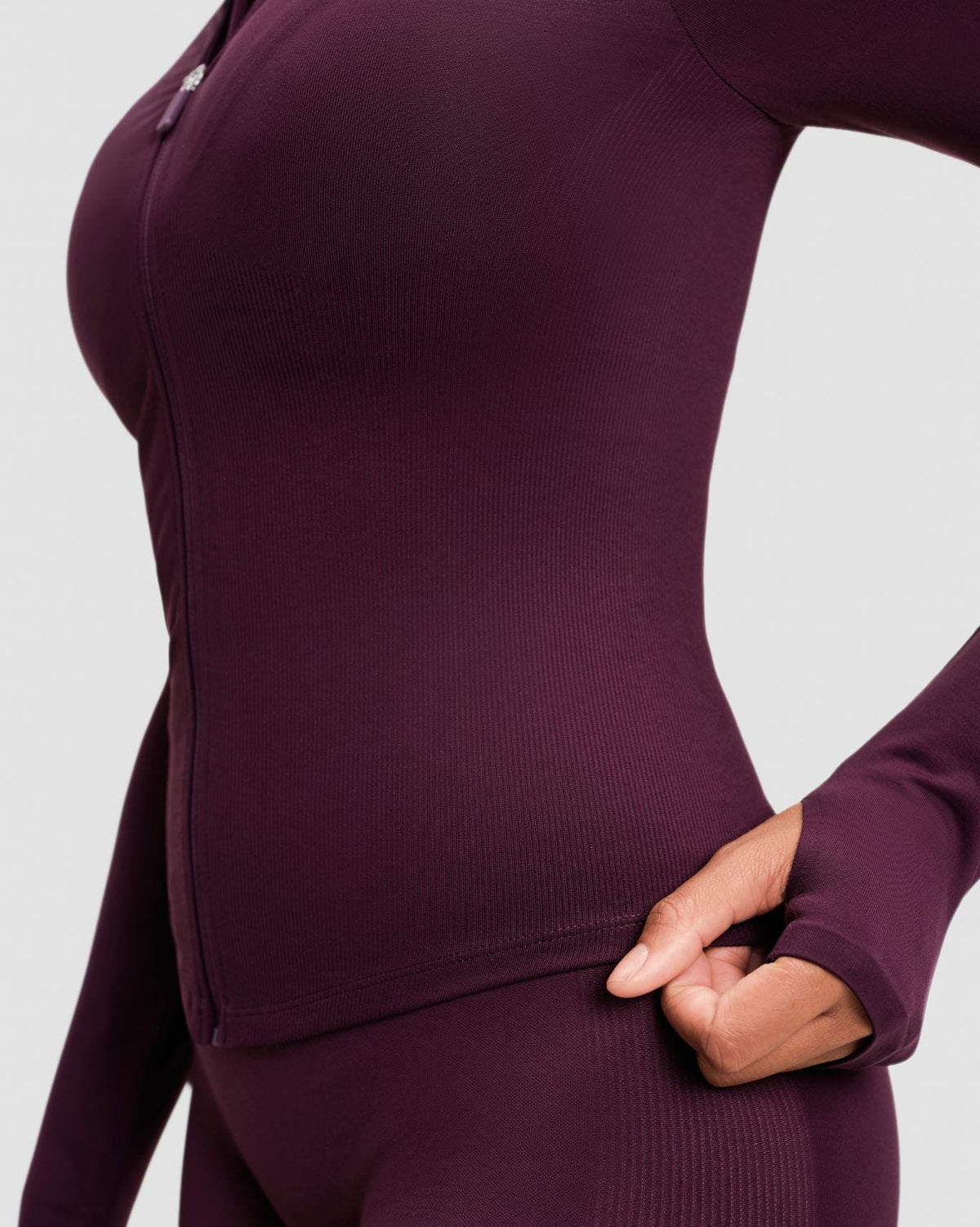 Elevate™ Compression Long Sleeve Jacket | Winter Plum