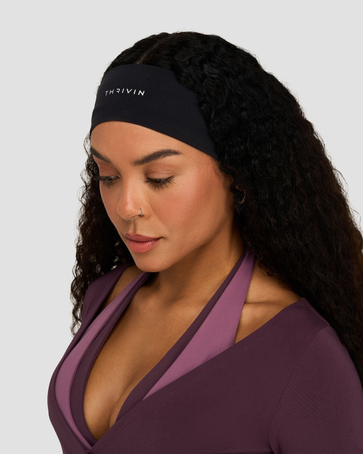 The Essential Collection Chrome Logo Headband Night Black