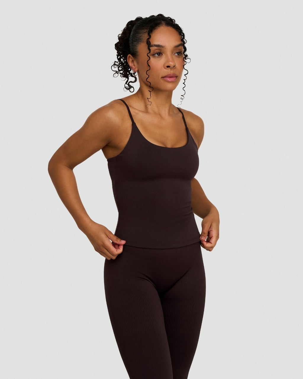 RiseFit Sculpting Seamless Scoop Neck Cami Coffee
