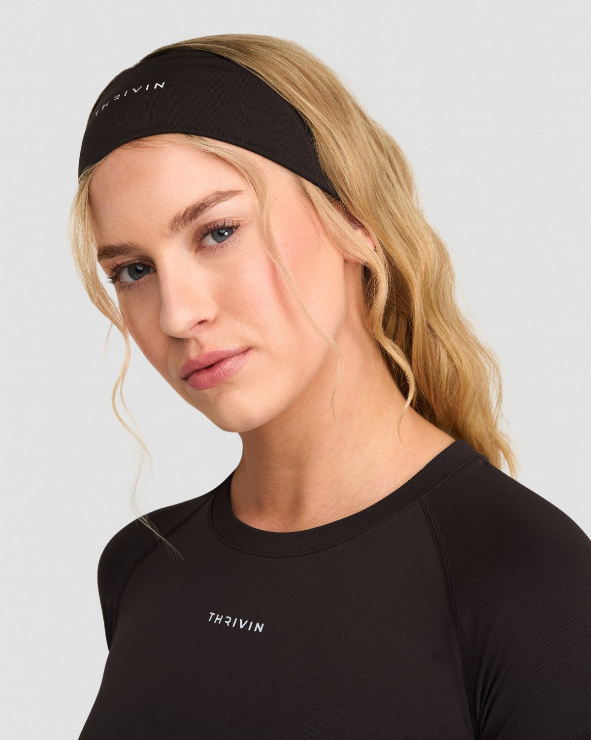 The Essential Collection Chrome Logo Headband Coffee