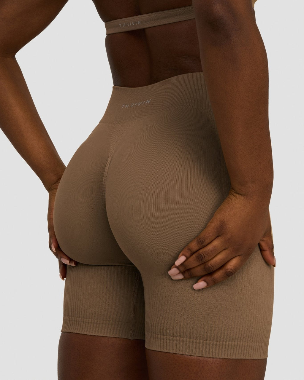Elevate™ Sculpting Mid Waist Scrunch Shorts | Toffee