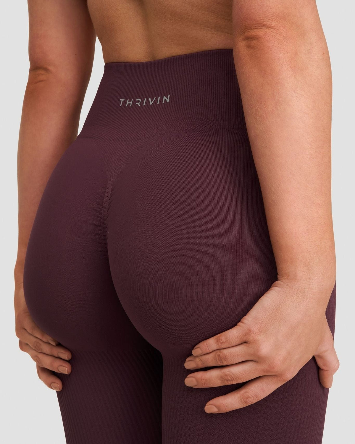 RiseFit Sculpting High Waist Scrunch Leggings Dark Mauve