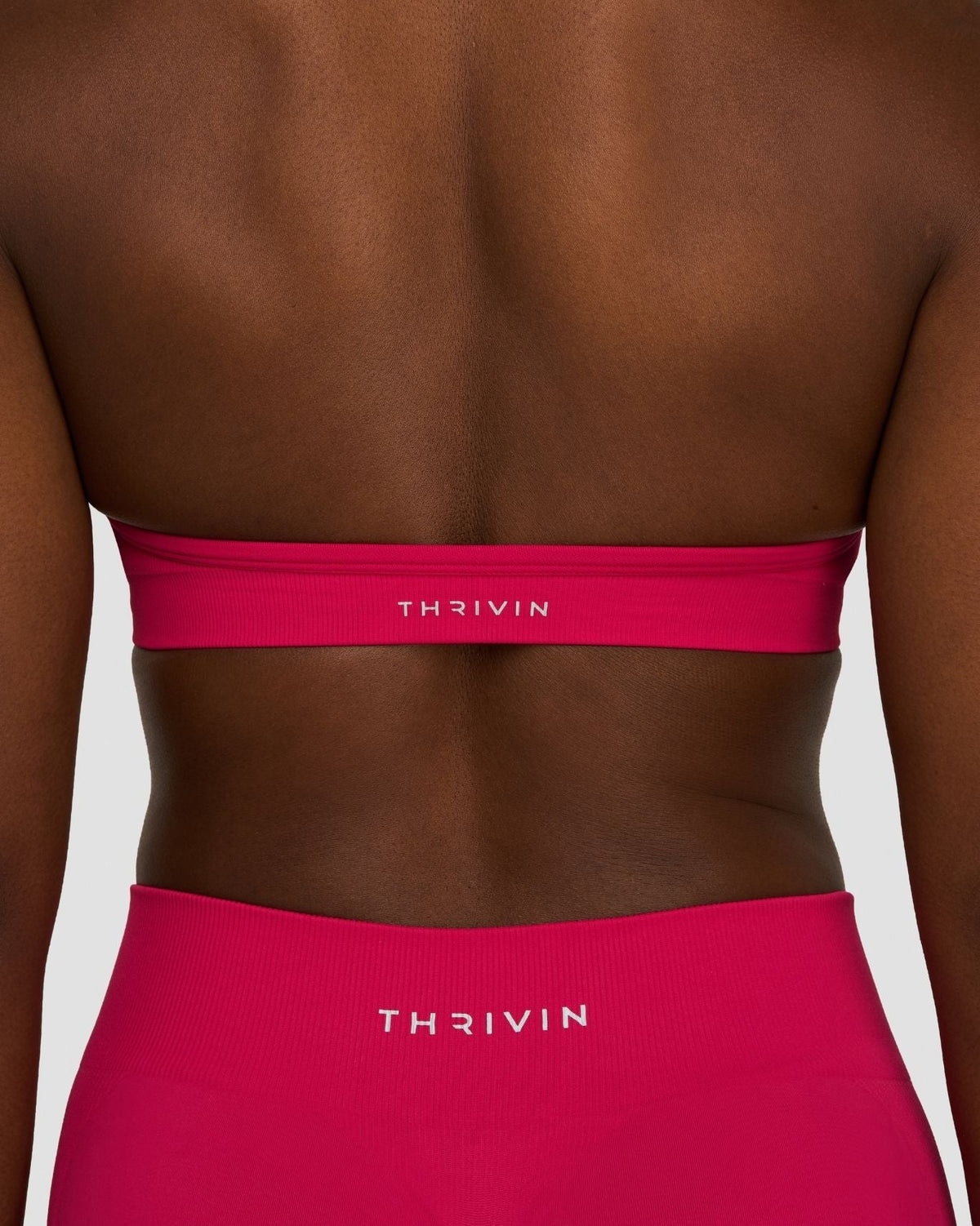 RiseFit Sculpting Seamless Adjustable Halter Bra Strawberry