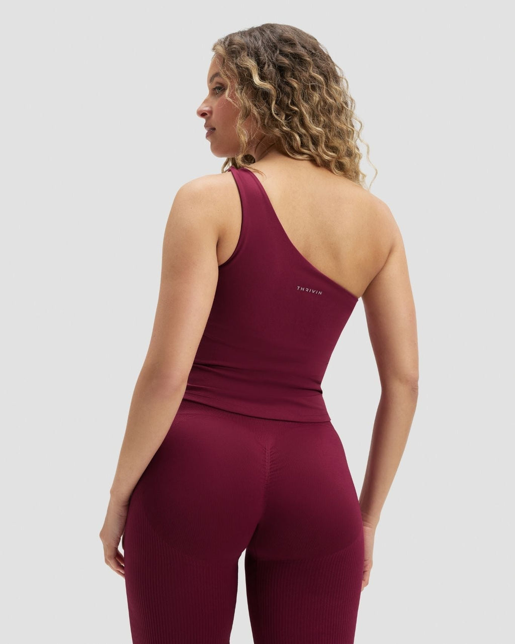 RiseFit Sculpting Asymmetric Twist Top Cherry Berry
