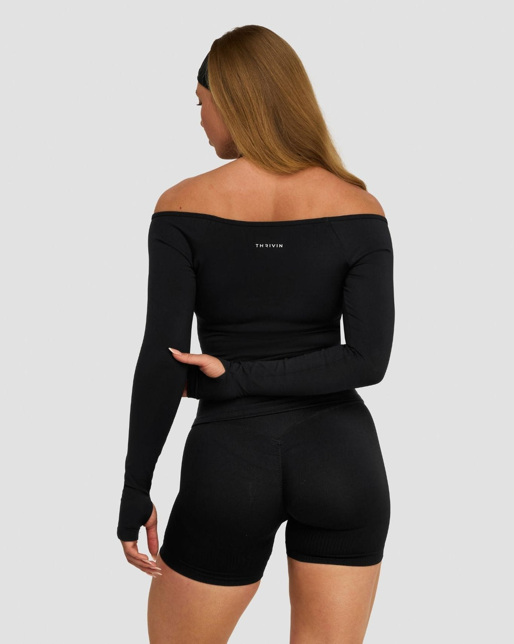 RiseFit Sculpting Seamless V-Neck Top Night Black