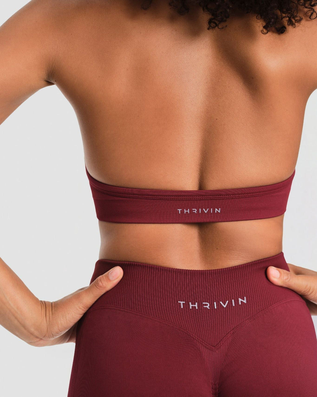RiseFit Sculpting Seamless Adjustable Halter Bra Fine Wine