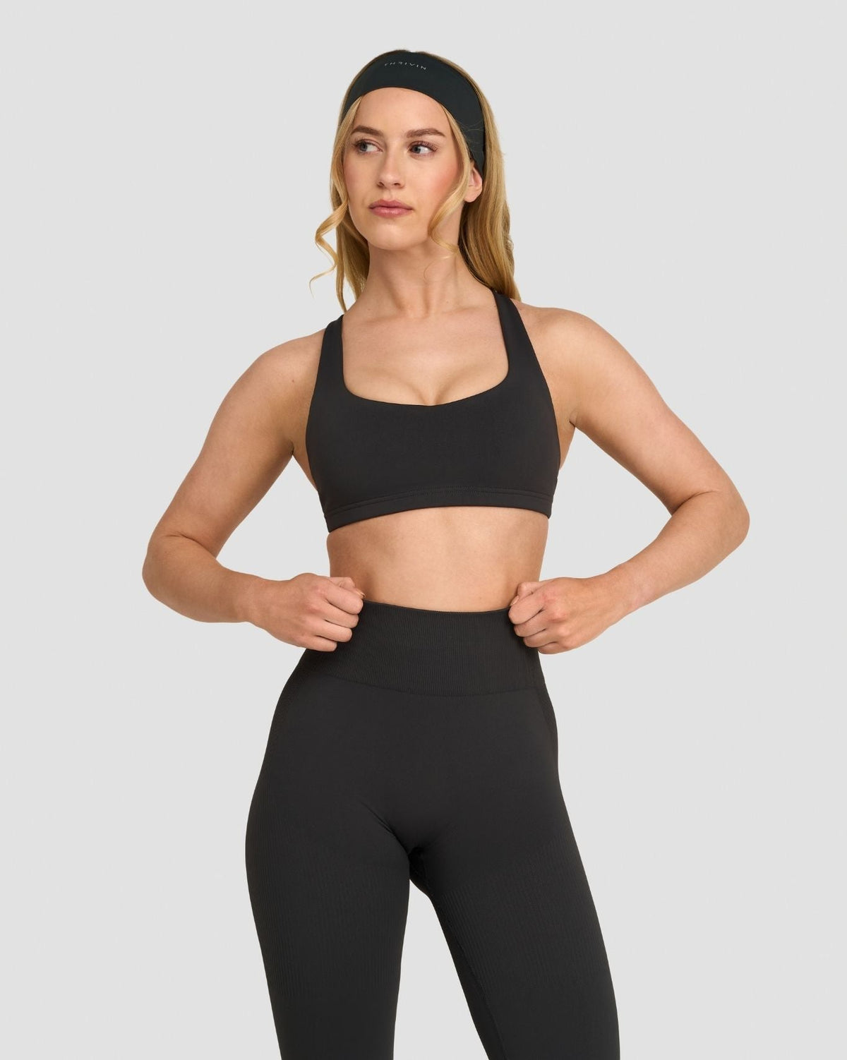 RiseFit Sculpting Medium Impact Multiway Bra Charcoal Grey