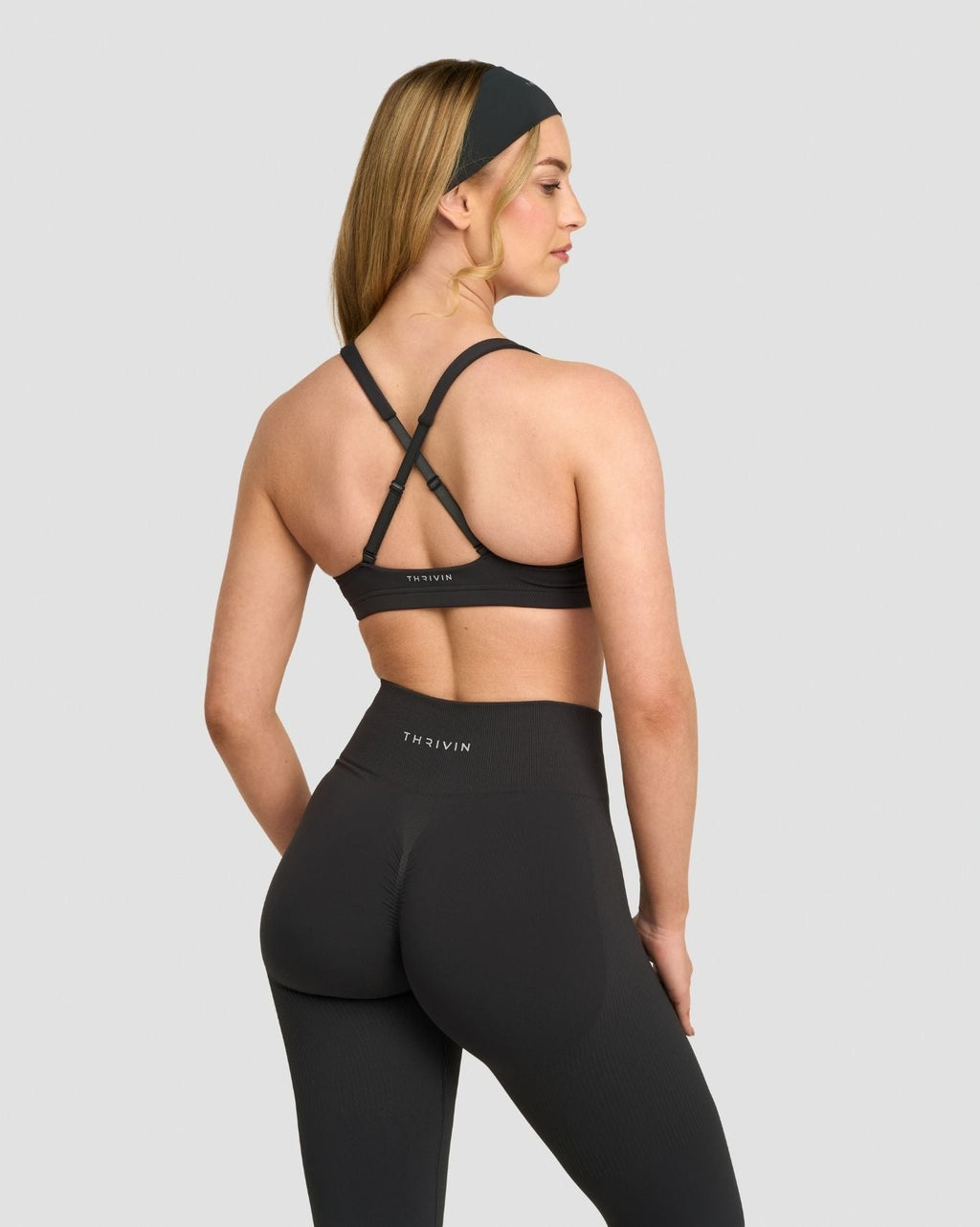 RiseFit Sculpting Medium Impact Multiway Bra Charcoal Grey