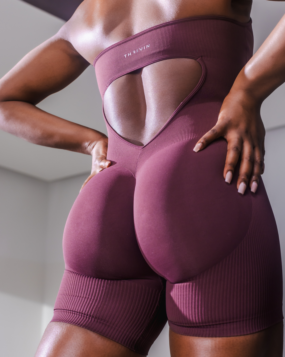 RiseFit Sculpting Halterneck All In One Dark Mauve